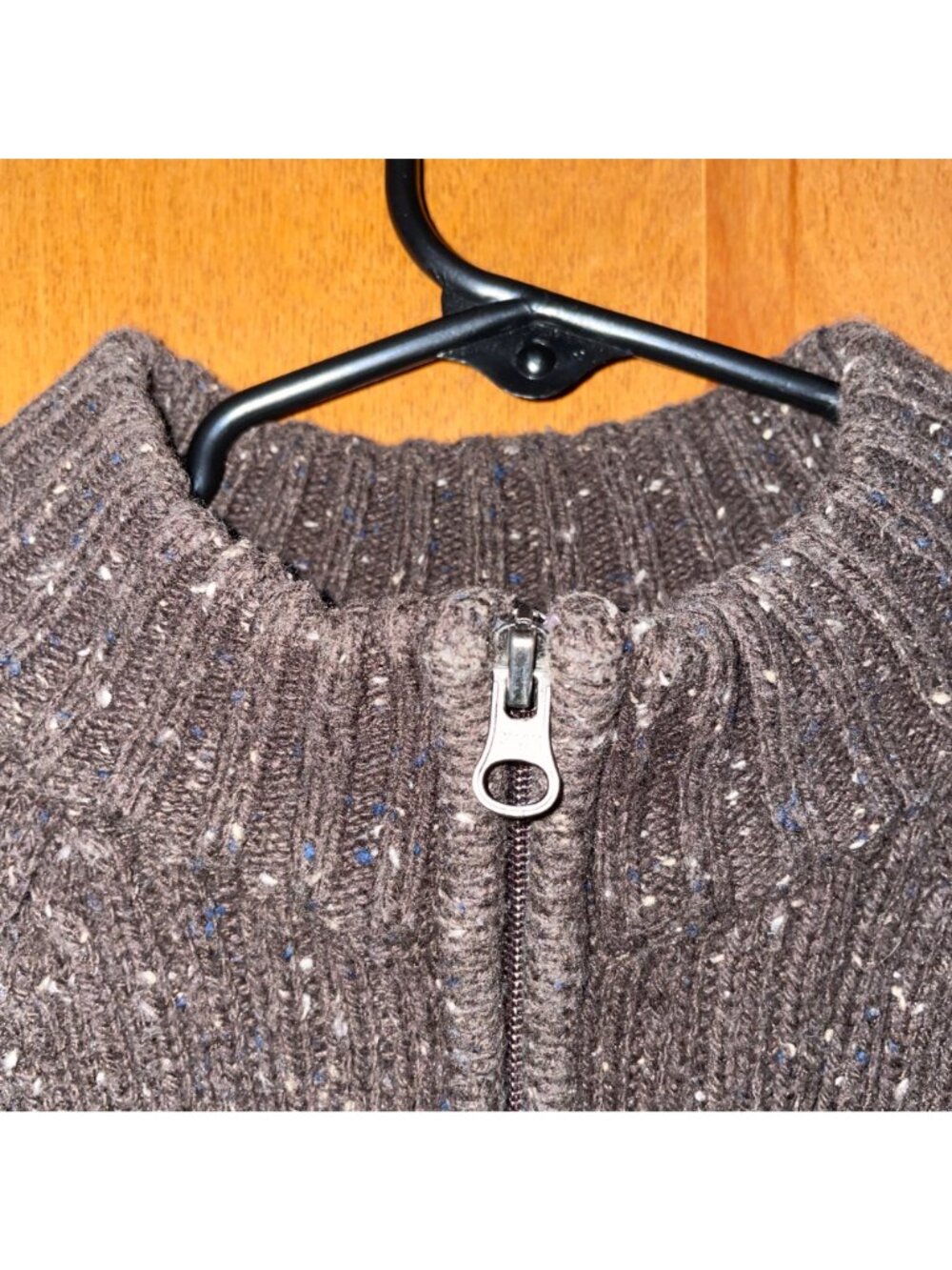 Sonoma Life + Style Brown Speckled Ribbed Knit Sweater XL Cotton/Acrylic/Nylon - Picture 3 of 5